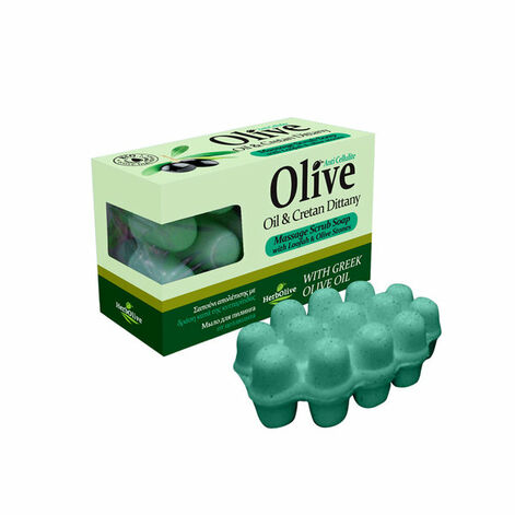 HerbOlive Massage Scrub Soap with Olive Oil & Cretan Diffany Massaažiseep oliivõli ja Origanium taimega